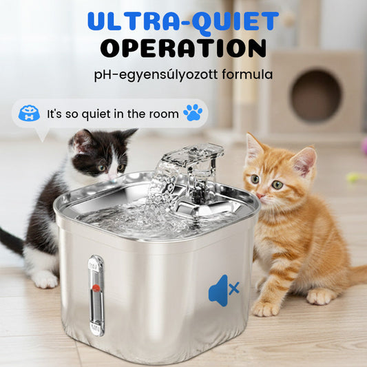 🐈Тих и филтриран диспенсер за вода за домашни любимци от неръждаема стомана💧