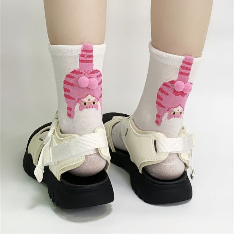 🧦Αγοράστε δύο, πάρτε δύο δωρεάν🔥Unisex αστείες κάλτσες με γλουτούς γάτας και φουντάκια🐈