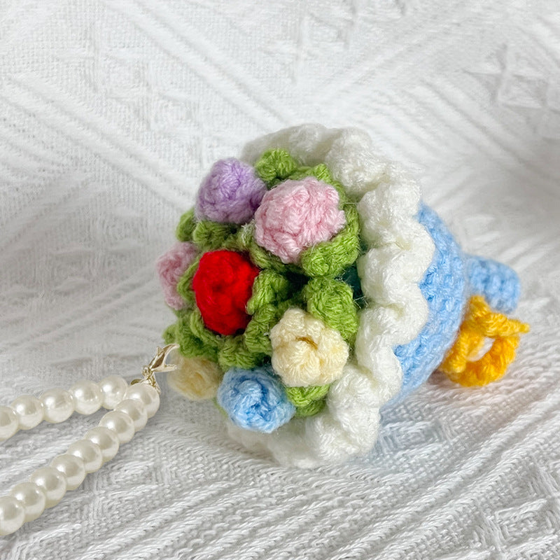🥰Μίνι μπρελόκ με κροσέ και λουλούδι💐