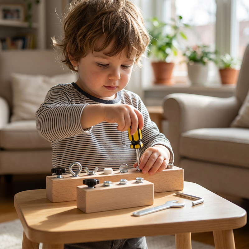👦Ξύλινο παιχνίδι κατσαβιδιού Montessori🛠️