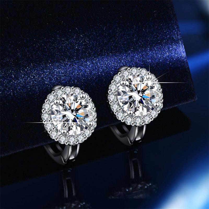 💎Λαμπερά σκουλαρίκια με τεχνητό moissanite για γυναίκες✨