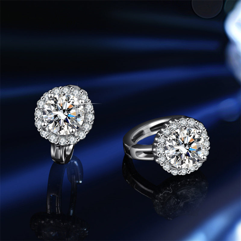💎Λαμπερά σκουλαρίκια με τεχνητό moissanite για γυναίκες✨