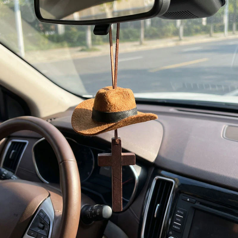 🤠Καπέλο και σταυρός για αυτοκίνητο