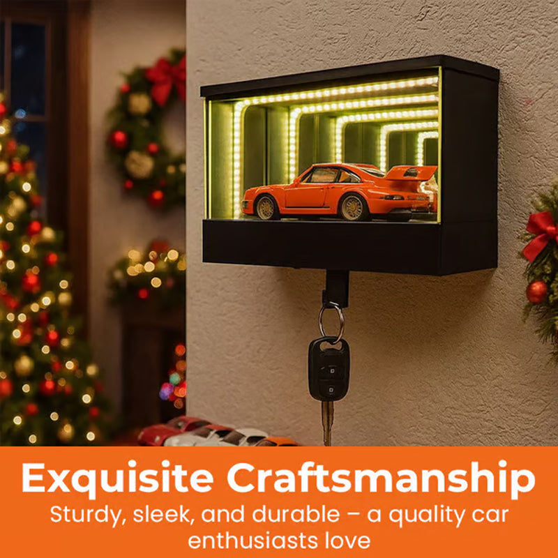 🚗Θήκη κλειδιών γκαράζ LED Infinity Mirror💡