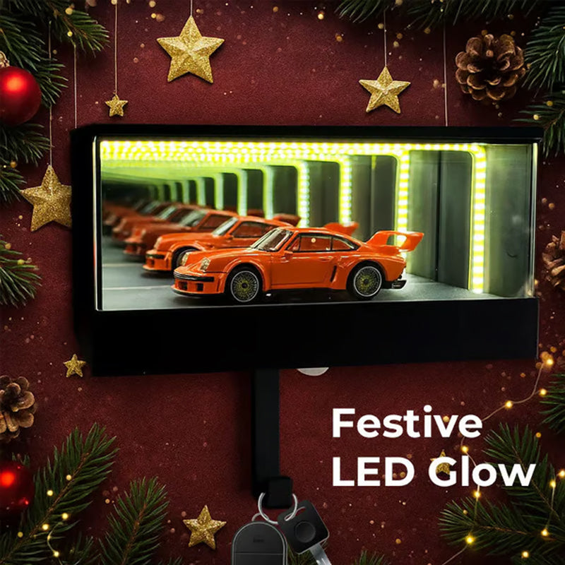 🚗Θήκη κλειδιών γκαράζ LED Infinity Mirror💡