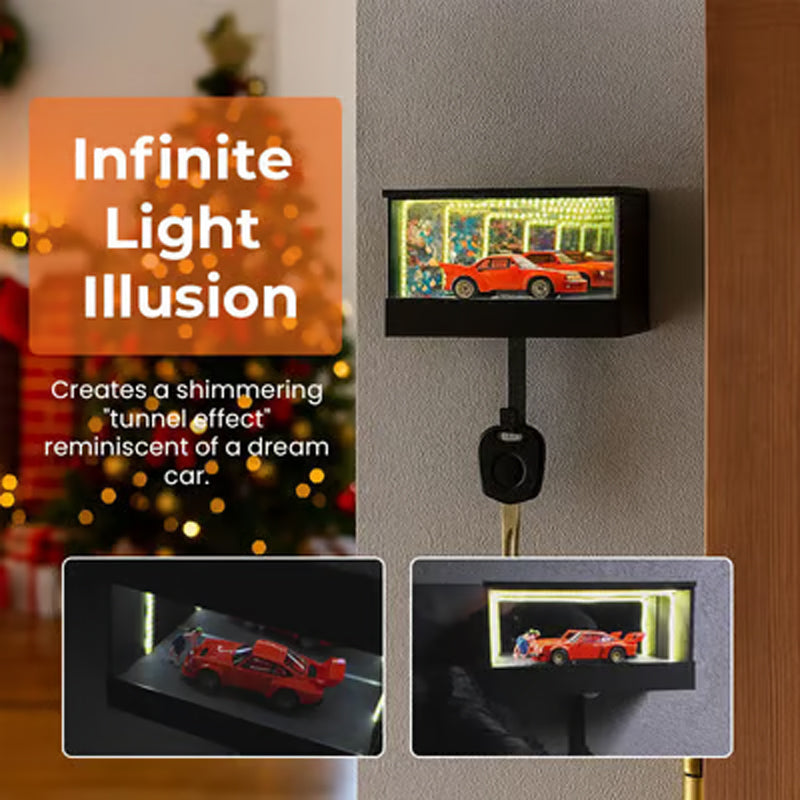 🚗Θήκη κλειδιών γκαράζ LED Infinity Mirror💡