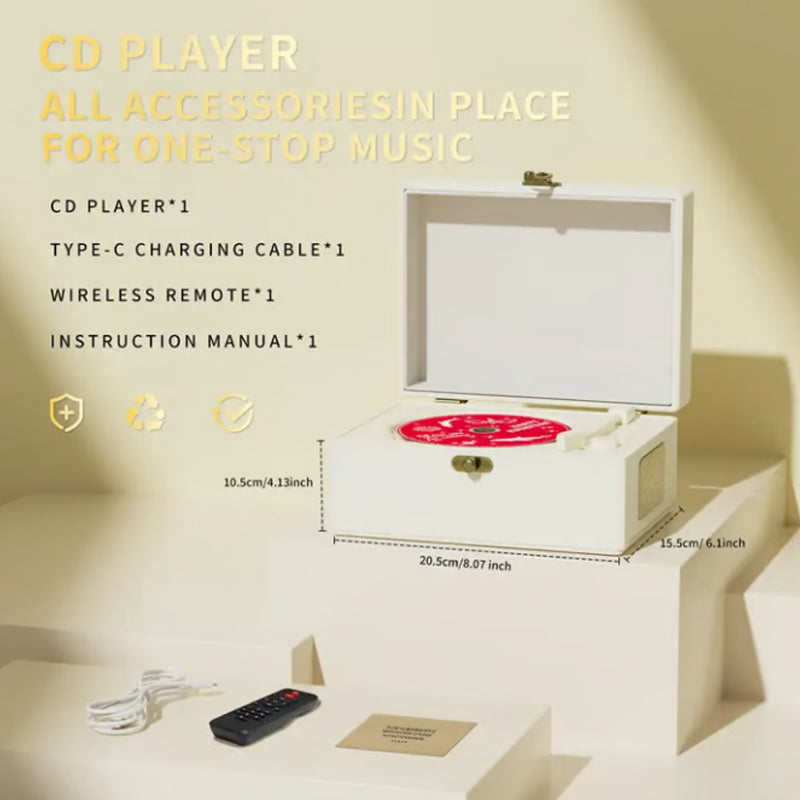 🔥Επαναφορτιζόμενο CD player με ηχείο και πομπό Bluetooth🎶