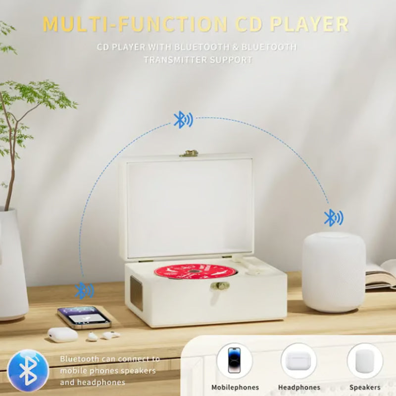 🔥Επαναφορτιζόμενο CD player με ηχείο και πομπό Bluetooth🎶