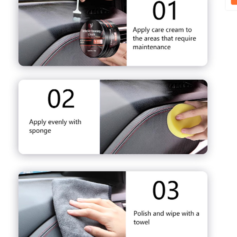 ✨Крем за почистване на интериора на автомобили🚗