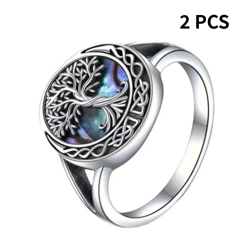 💍 Egyedi Szépség Ujjadon: Varázslatos Abalone Élet Fája Gyűrű – A Tökéletes Ajándék! 🎁💖