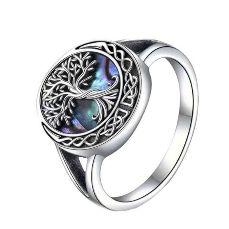 💍 Egyedi Szépség Ujjadon: Varázslatos Abalone Élet Fája Gyűrű – A Tökéletes Ajándék! 🎁💖