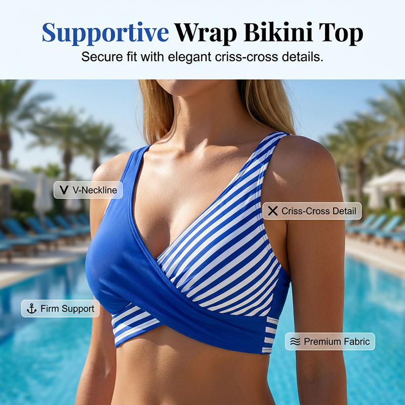 👙 Бикини с цветни блокове, размери S–3XL: Стилен и моделиращ фигурата двучастен бански костюм 🌊 – На склад и с наложен платеж 📦🚚