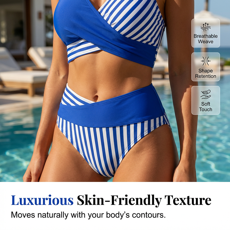 👙 Бикини с цветни блокове, размери S–3XL: Стилен и моделиращ фигурата двучастен бански костюм 🌊 – На склад и с наложен платеж 📦🚚