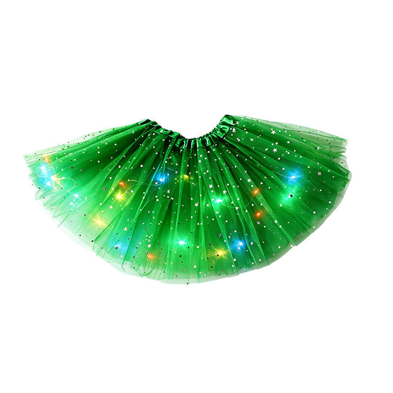 🎁💃 LED-Leucht-Pailletten-Tütü-Rock | Kein langweiliger Party-Look – Leuchtend, funkelnd & bequem für Mädchen und Erwachsene ✨