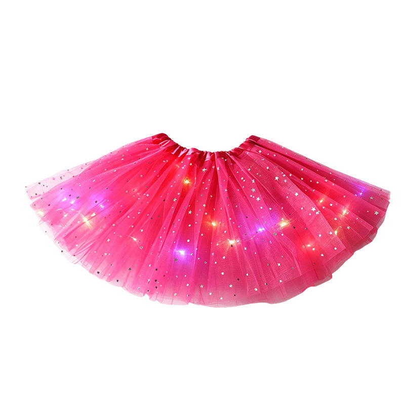 🎁💃 LED-Leucht-Pailletten-Tütü-Rock | Kein langweiliger Party-Look – Leuchtend, funkelnd & bequem für Mädchen und Erwachsene ✨