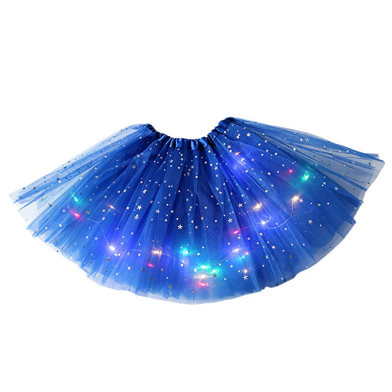 🎁💃 LED-Leucht-Pailletten-Tütü-Rock | Kein langweiliger Party-Look – Leuchtend, funkelnd & bequem für Mädchen und Erwachsene ✨