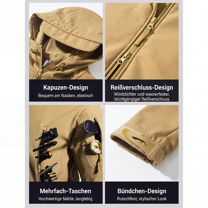 ⛰️🧥 Herren Outdoorjacke, wasserdicht & warm | Kein Durchnässen im Regen, kein Frieren im Wind – Wasserdicht, warm & vielseitig für Outdoor ✨