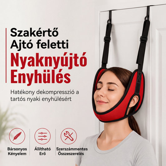 ✨ Ajtóra akasztható nyaki trakciós eszköz a nyaki fájdalom enyhítésére