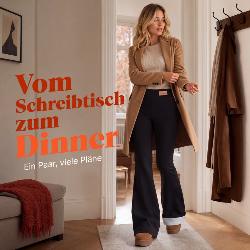 👖 Plüschgefütterte Schlagleggings für Damen | Keine kalten Beine – Warm & stylisch für Winter & Alltag ✨