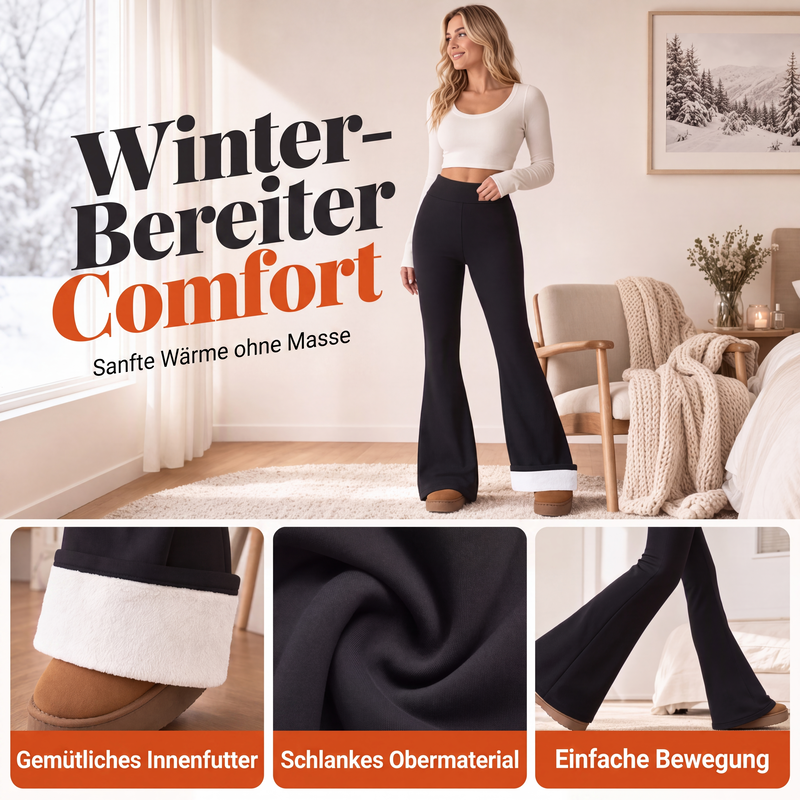 👖 Plüschgefütterte Schlagleggings für Damen | Keine kalten Beine – Warm & stylisch für Winter & Alltag ✨