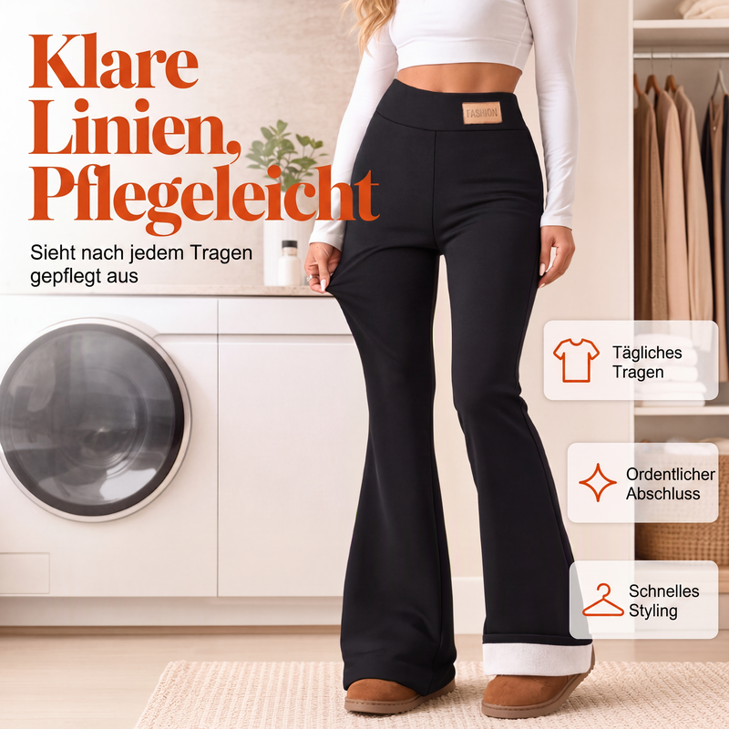👖 Plüschgefütterte Schlagleggings für Damen | Keine kalten Beine – Warm & stylisch für Winter & Alltag ✨