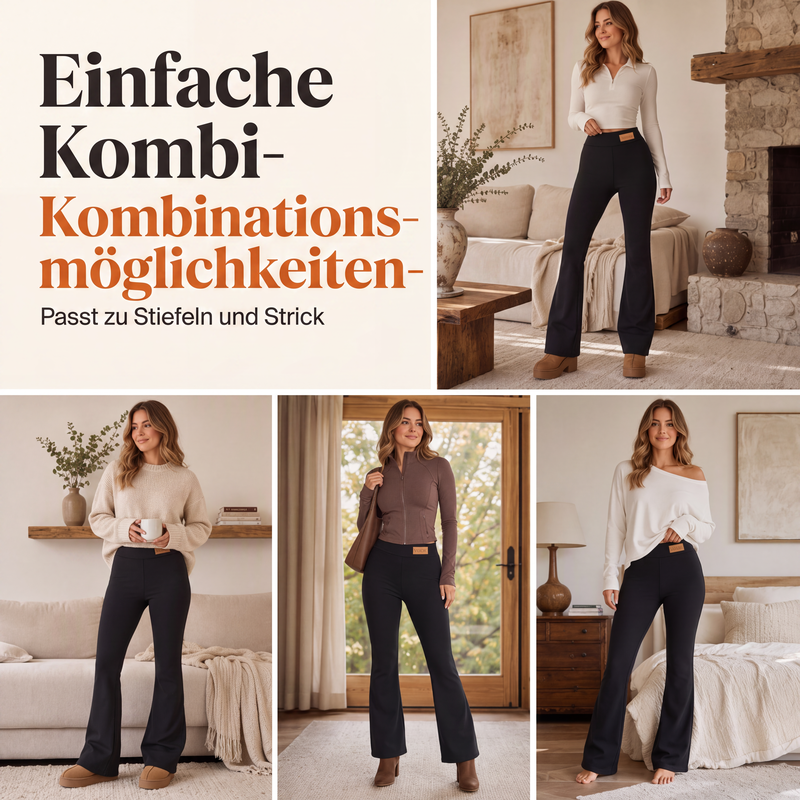 👖 Plüschgefütterte Schlagleggings für Damen | Keine kalten Beine – Warm & stylisch für Winter & Alltag ✨