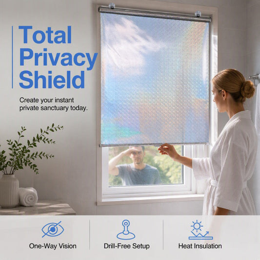 ✨ Retractable Bathroom Privacy Sunshade Blind