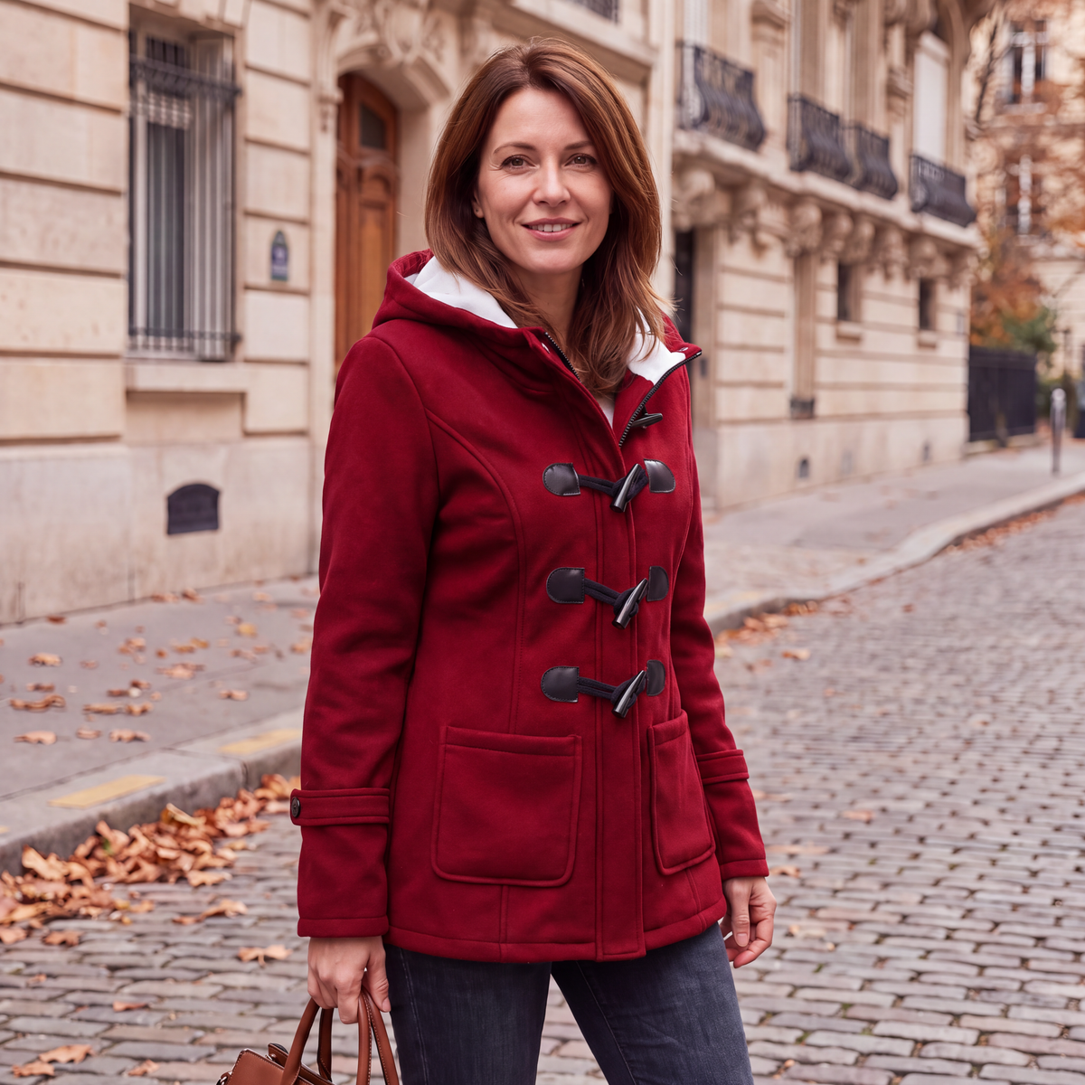 🧥❄️ Warme Damen-Winterjacke – Kapuze, Toggle-Verschluss, gemütlicher Winterschutz 🌨️