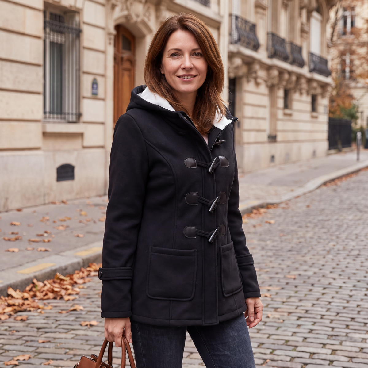 🧥❄️ Warme Damen-Winterjacke – Kapuze, Toggle-Verschluss, gemütlicher Winterschutz 🌨️