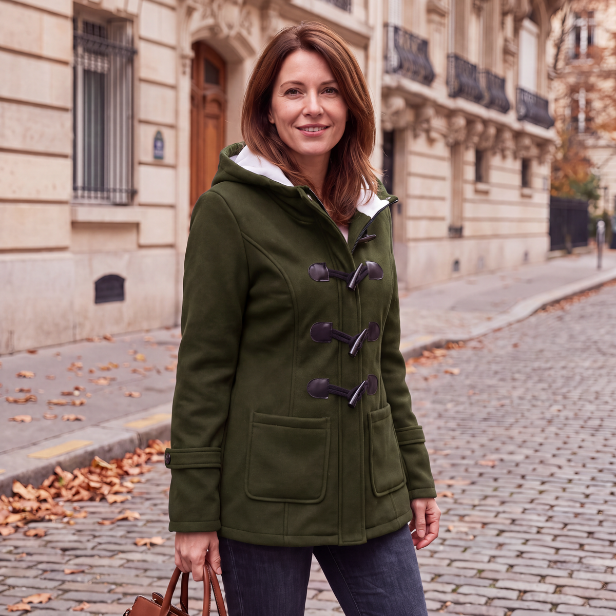 🧥❄️ Warme Damen-Winterjacke – Kapuze, Toggle-Verschluss, gemütlicher Winterschutz 🌨️