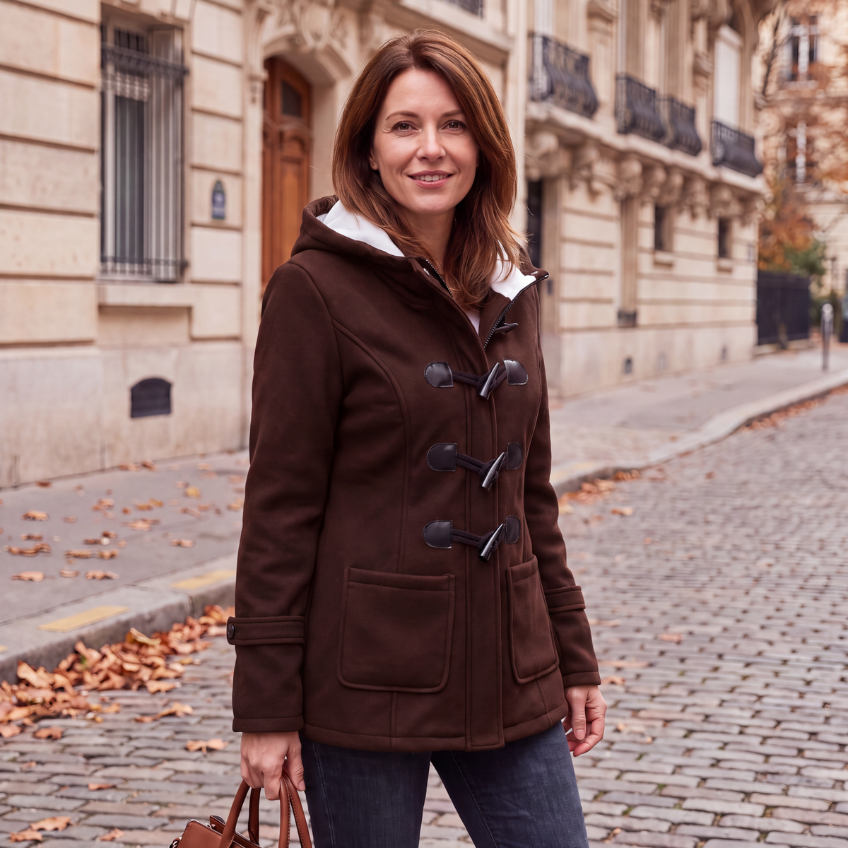 🧥❄️ Warme Damen-Winterjacke – Kapuze, Toggle-Verschluss, gemütlicher Winterschutz 🌨️