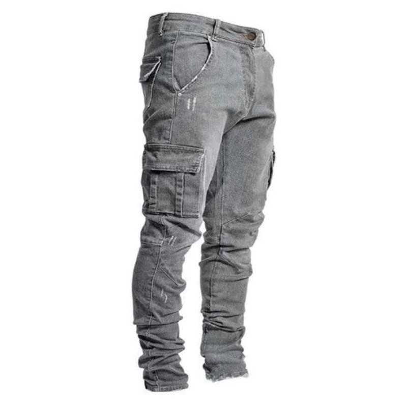 👖✨ Slim-Fit Cargohose aus Jeans – Figurbetont & Praktisch 🔥