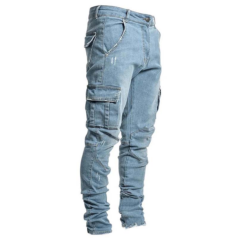 👖✨ Slim-Fit Cargohose aus Jeans – Figurbetont & Praktisch 🔥