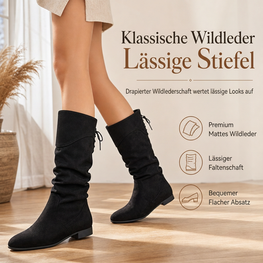👢 Damen Schnürstiefeletten mit weitem Schaft | Kein Einengen, kein unbequemer Sitz – Weites Schaftdesign, mittelhohe Stiefeletten & praktisch für den Alltag ✨