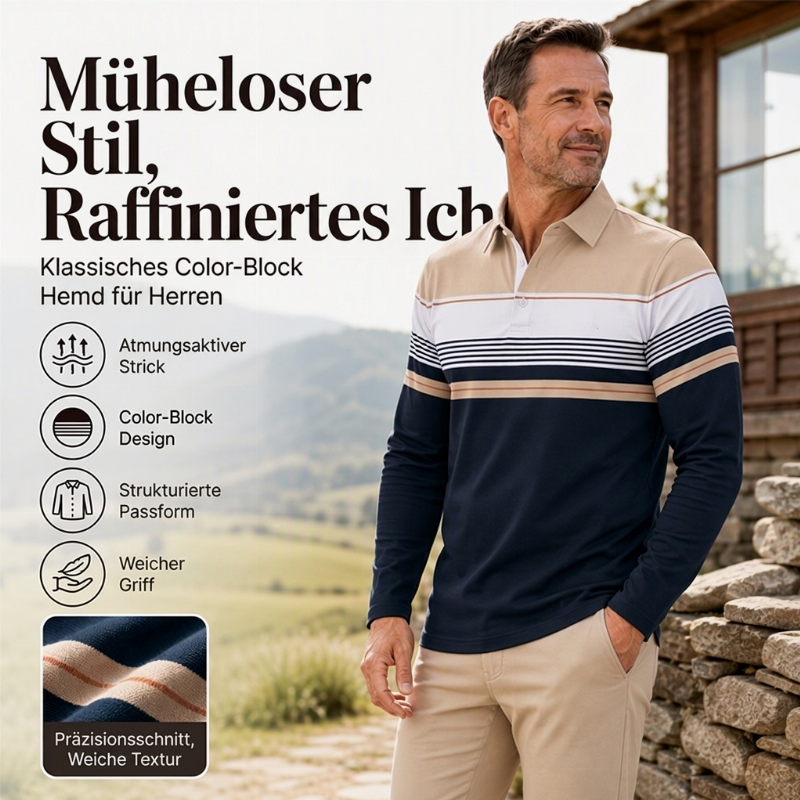 👕 Klassisches Colorblock-Streifen-Top für Herren | Kein langweiliges Basic – Stilvoller Mix für lässige Tage ✨