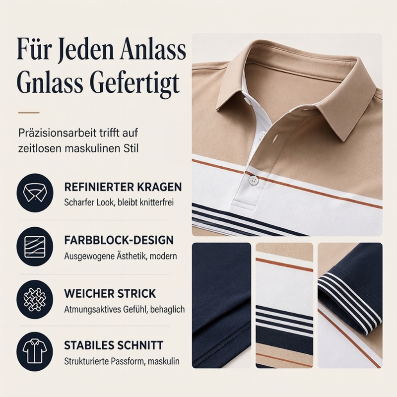 👕 Klassisches Colorblock-Streifen-Top für Herren | Kein langweiliges Basic – Stilvoller Mix für lässige Tage ✨