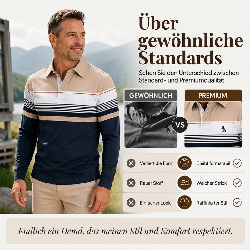 👕 Klassisches Colorblock-Streifen-Top für Herren | Kein langweiliges Basic – Stilvoller Mix für lässige Tage ✨