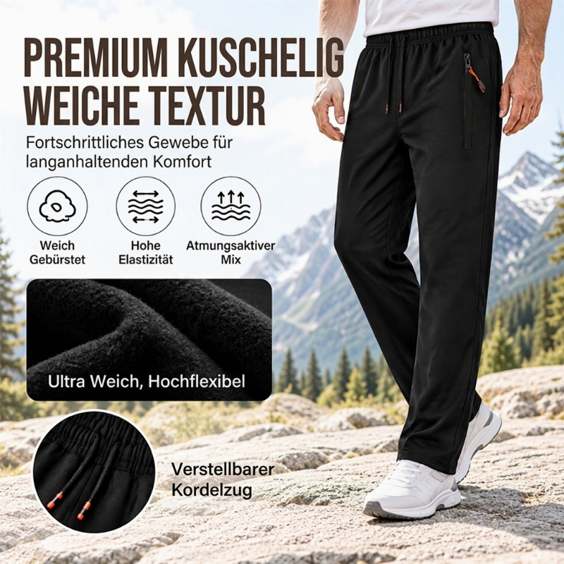 👖 Warme Herren-Jogginghose mit Reißverschlusstaschen | Kein Frieren beim Sport, kein Verlieren von Wertsachen – Warm, bequem & sicher durch Reißverschlusstaschen ✨