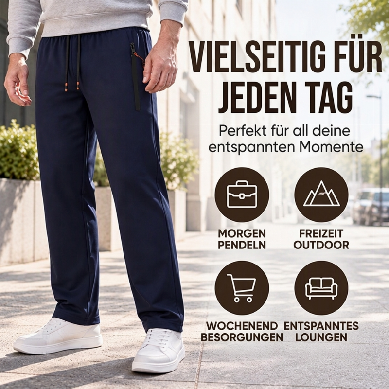 👖 Warme Herren-Jogginghose mit Reißverschlusstaschen | Kein Frieren beim Sport, kein Verlieren von Wertsachen – Warm, bequem & sicher durch Reißverschlusstaschen ✨