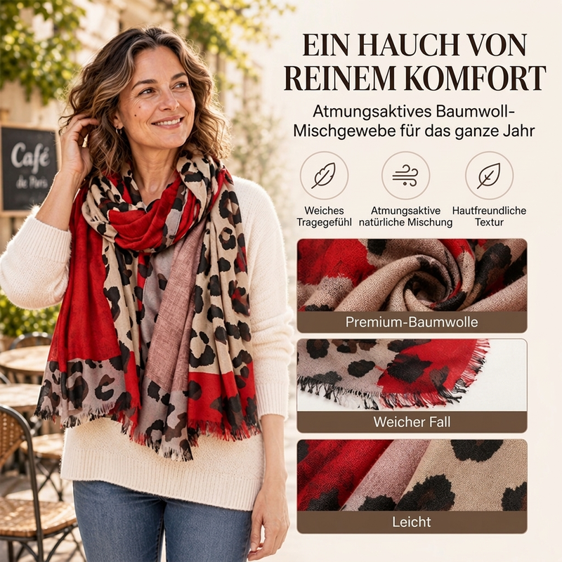 ❄️🧣 Leichter Schal mit Leopardenmuster | Kein kratziges Material, kein eintöniger Basic-Look – Weich, bequem & vielseitig im Alltag 🐆✨