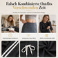💞Nur für kurze Zeit!💞 Lange Pullover für Frauen, langärmeliger Rundhals-Pullover, casual einfarbig,Patchwork Oberteil für Herbst und Winter