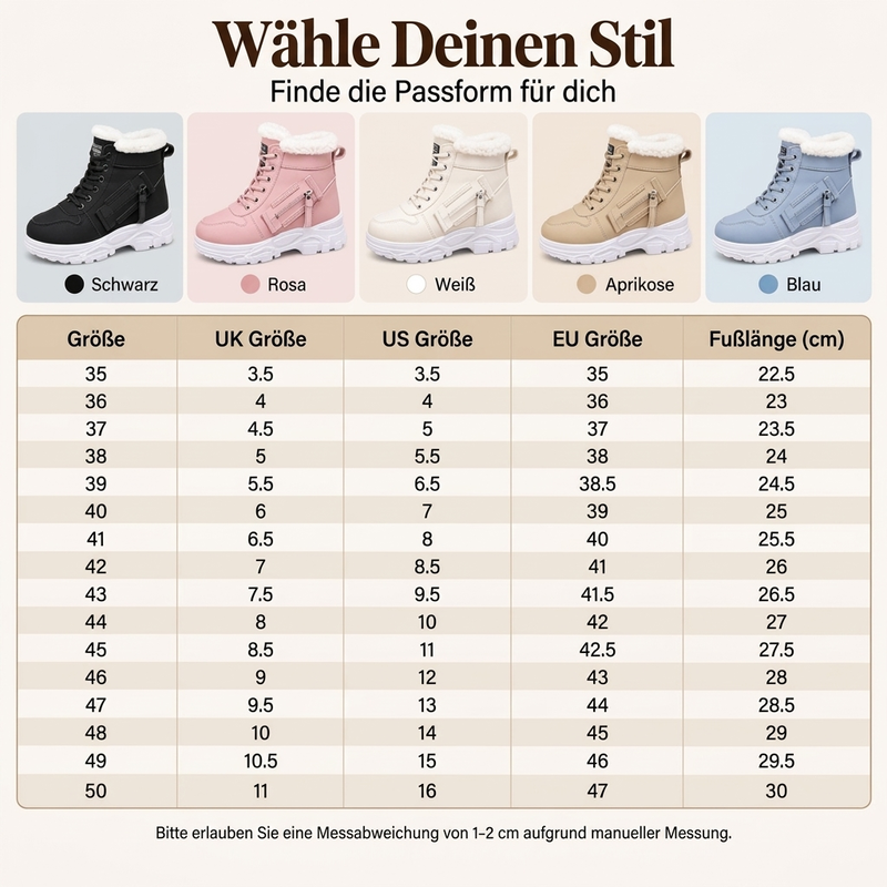 🔥👢 Warme Damen-Winter-Stiefeletten | Keine kalten Füße, kein unbequemes Tragen – Plüschfutter, kuschelig warm & bequem ✨