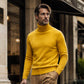 🍁🌬️ Klassischer figurbetont am Kragen anliegender Rollkragenpullover für Herren | Kein kratziger, zu weiter Kragen – Elegante Passform für Business & Alltag ✨