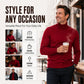 🍁🌬️ Klassischer figurbetont am Kragen anliegender Rollkragenpullover für Herren | Kein kratziger, zu weiter Kragen – Elegante Passform für Business & Alltag ✨
