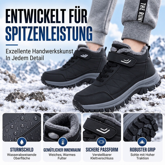 ❄️👢 Winterliche Schneestiefel für Herren mit Plüschfutter | Keine eiskalten Füße, kein Rutschen – Warm & sicher auf Schnee & Eis ✨