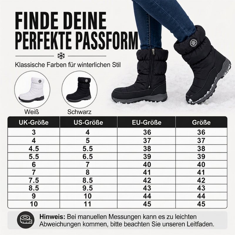 ☁️👢 Damen Winterstiefel mit Seitenreißverschluss | Kein mühsames Anziehen – Praktischer Seitenreißverschluss, warmes Futter & bequeme Passform ✨