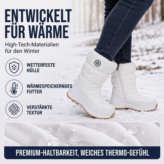 ☁️👢 Damen Winterstiefel mit Seitenreißverschluss | Kein mühsames Anziehen – Praktischer Seitenreißverschluss, warmes Futter & bequeme Passform ✨