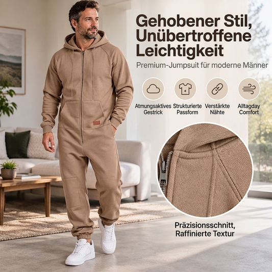 🧥 Bequemer männlicher Freizeit Wärmender Kapuzenspringsuit | Kein steifes Outfit, kein Frieren – Warm & lässig für Alltag & Freizeit ✨