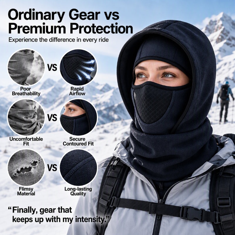❄️🧣 Winddichte, wärmende Sturmhaube | Kein kalter Wind im Gesicht, kein unangenehmer Sitz – winddicht, warm und kuschelig für draußen ✨