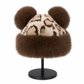 🧢 Damen Vintage Leopardenmütze mit Plüschbärenohren | Kein kalter Kopf, kein langweiliger Winterlook – Warm, flauschig & auffällig mit Ohrenschutz ✨